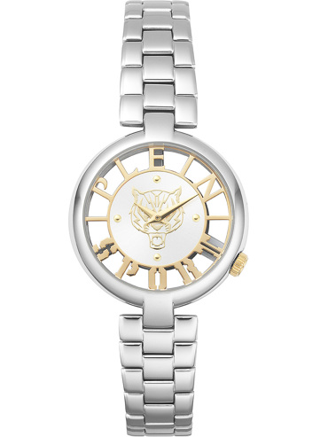 Plein Sport Tiger Luxe Ρολόι Μπαταρίας με Ασημί Μεταλλικό Μπρασελέ PSMBA0123