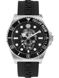 Philipp Plein The $kull Diver Roloi Batarias me Mavro Kaoutsouk Louraki PWOAA0122