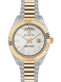 Philipp Plein Rock Couture Day-Date Roloi Batarias me Xruso / Asimi Metalliko Brasele PWPNA0324
