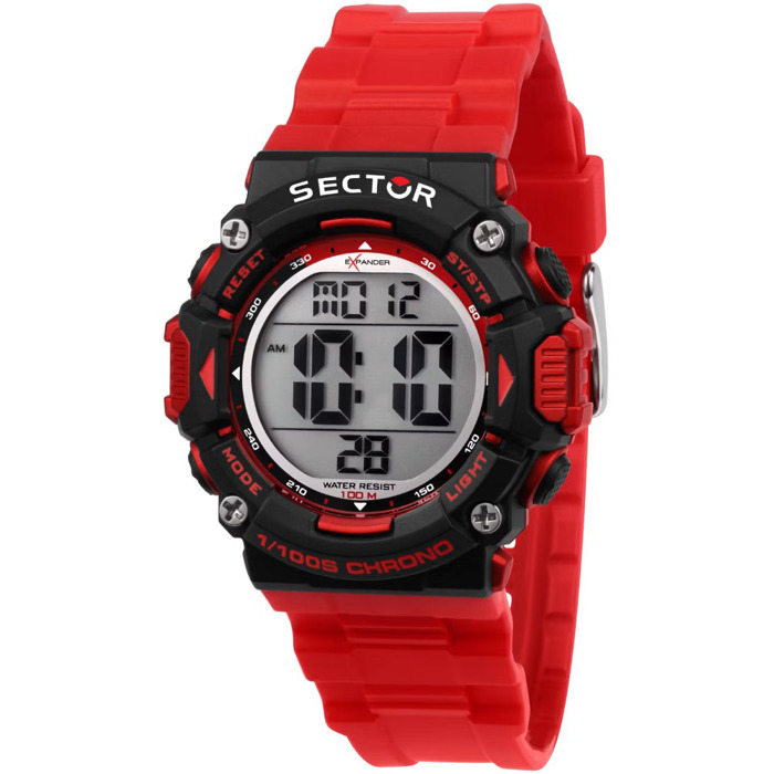 Sector EX-32 Psifiako Roloi Xronogafos Batarias me Kokkino Kaoutsouk Louraki R3251544002