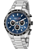 Sector series 245 Roloi Xronogafos Batarias me Asimi Metalliko Brasele R3273786014