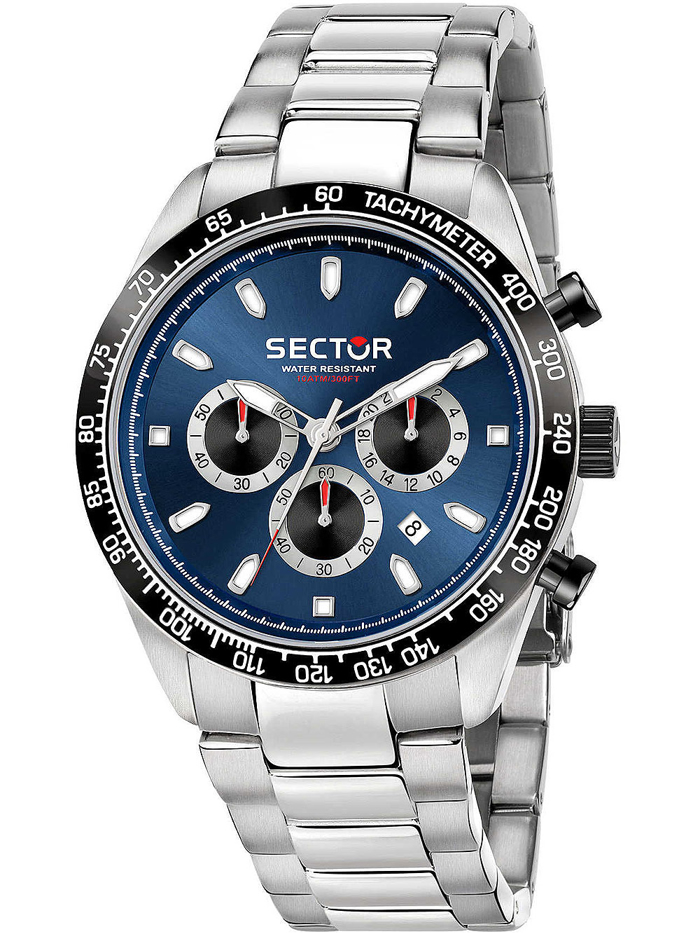 Sector series 245 Roloi Xronogafos Batarias me Asimi Metalliko Brasele R3273786014