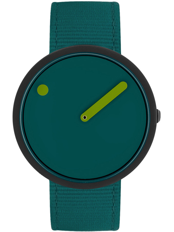 PICTO Ghost Nets Ocean Green Roloi Batarias me Prasino ufasmatino Louraki R44003-R004