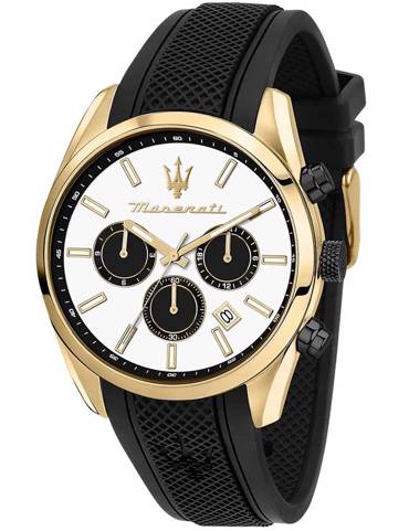Maserati Attrazione Ρολόι Μπαταρίας με Μαύρο Καουτσούκ Λουράκι R8851151001