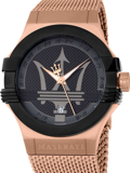 Maserati Potenza Roloi Batarias me Roz Xruso Metalliko Brasele R8853108009