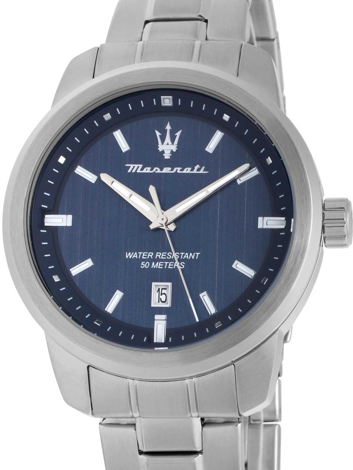 Maserati Successo Roloi Batarias me Asimi Metalliko Brasele R8853121004
