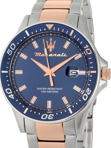 Maserati Sfida Ρολόι Μπαταρίας με Ροζ Χρυσό / Ασημί Μεταλλικό Μπρασελέ R8853140003