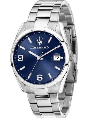 Maserati Attrazione Ρολόι Μπαταρίας με Ασημί Μεταλλικό Μπρασελέ R8853151013