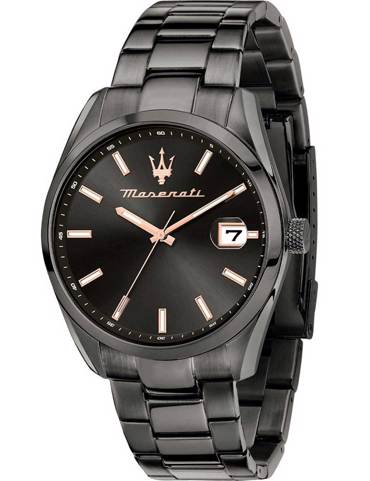 Maserati Attrazione Ρολόι Μπαταρίας με Γκρι Μεταλλικό Μπρασελέ R8853151015