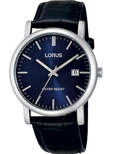 Lorus Ρολόι Μπαταρίας με Μαύρο Δερμάτινο Λουράκι RG841CX5