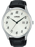 Lorus Classic Roloi Batarias me Mavro Dermatino Louraki RH913PX9