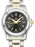 Swiss Military by Chrono Roloi Batarias me Xruso / Asimi Metalliko Brasele SM34003.25