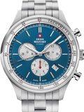 Swiss Military by Chrono Roloi Xronogafos Batarias me Asimi Metalliko Brasele SM34081.03