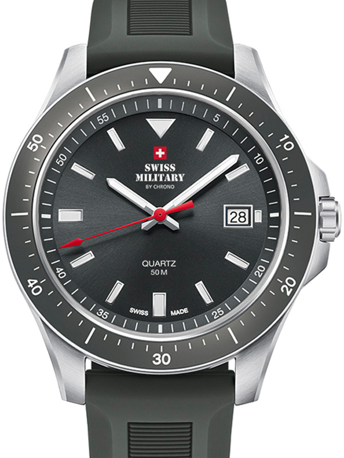 Swiss Military by Chrono Roloi Batarias me Ggri Kaoutsouk Louraki SM34082.09