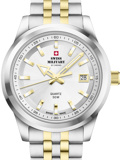 Swiss Military by Chrono Roloi Batarias me Xruso / Asimi Metalliko Brasele SM34094.04