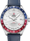 Swiss Military by Chrono Roloi Batarias me Ble Dermatino Louraki SM34095.05