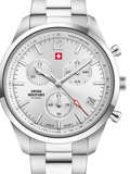 Swiss Military by Chrono Roloi Xronogafos Batarias me Asimi Metalliko Brasele SM34097.02