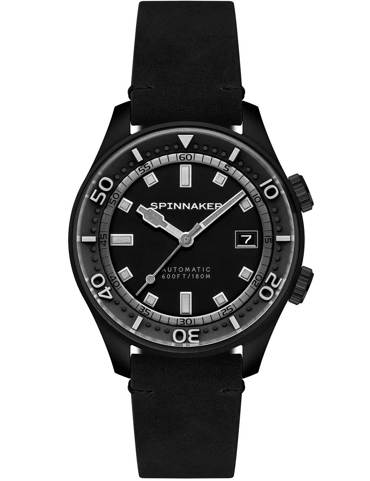 Spinnaker Bradner Ρολόι Αυτόματο με Μαύρο Δερμάτινο Λουράκι SP-5062-06
