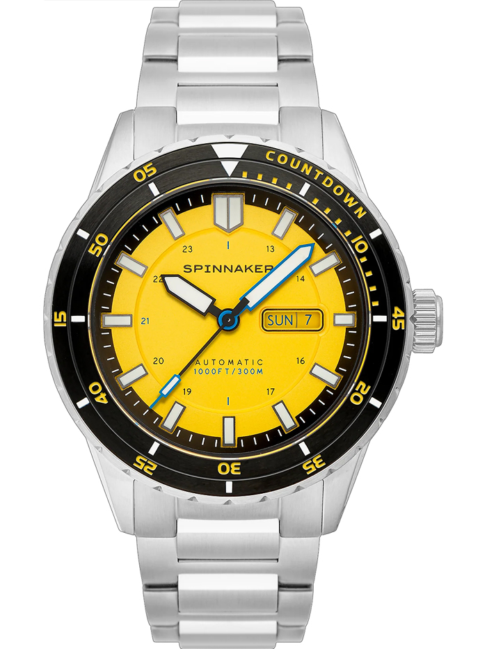 Spinnaker Hass Diver Roloi Aftomato me Asimi Metalliko Brasele SP-5099-33