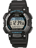 Casio Collection Roloi Iliakis Energias me Mavro Kaoutsouk Louraki STL-S300H-1AEF