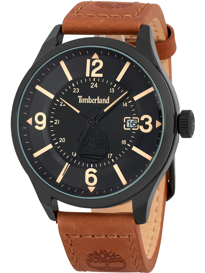 Timberland Blake Roloi Batarias me Kafe Dermatino Louraki TBL14645JYB.02