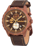 Timberland Dunford Roloi Batarias me Kafe Dermatino Louraki TBL16003JYBN.12
