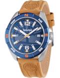 Timberland Millinocket Roloi Batarias me Kafe Dermatino Louraki TDWGB2202110