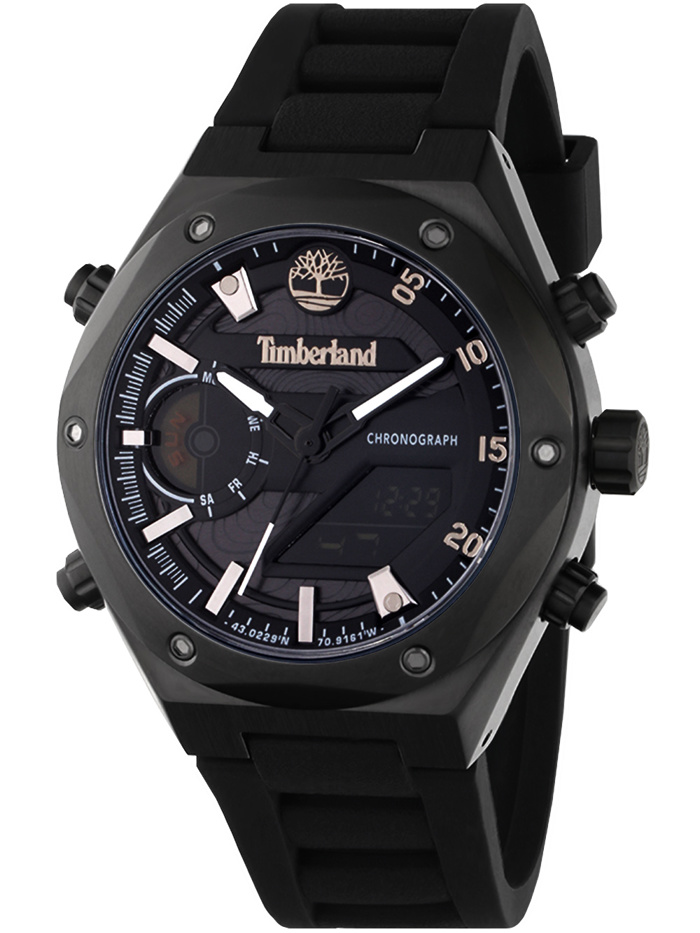 Timberland Abbotville Roloi Xronogafos Batarias me Mavro Kaoutsouk Louraki TDWGP2231401