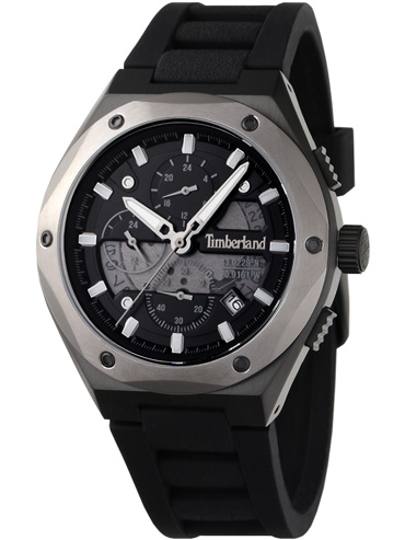 Timberland Abbotville Ρολόι Χρονογράφος Μπαταρίας με Μαύρο Καουτσούκ Λουράκι TDWGQ2231203