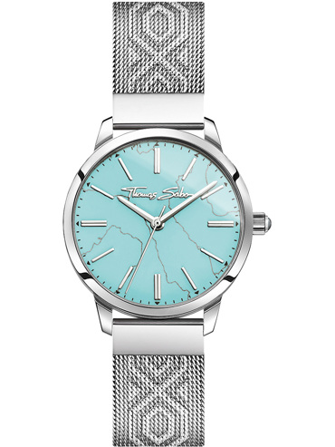 Thomas Sabo Arizona Spirit Türkis Ρολόι Μπαταρίας με Ασημί Μεταλλικό Μπρασελέ WA0343-201-215