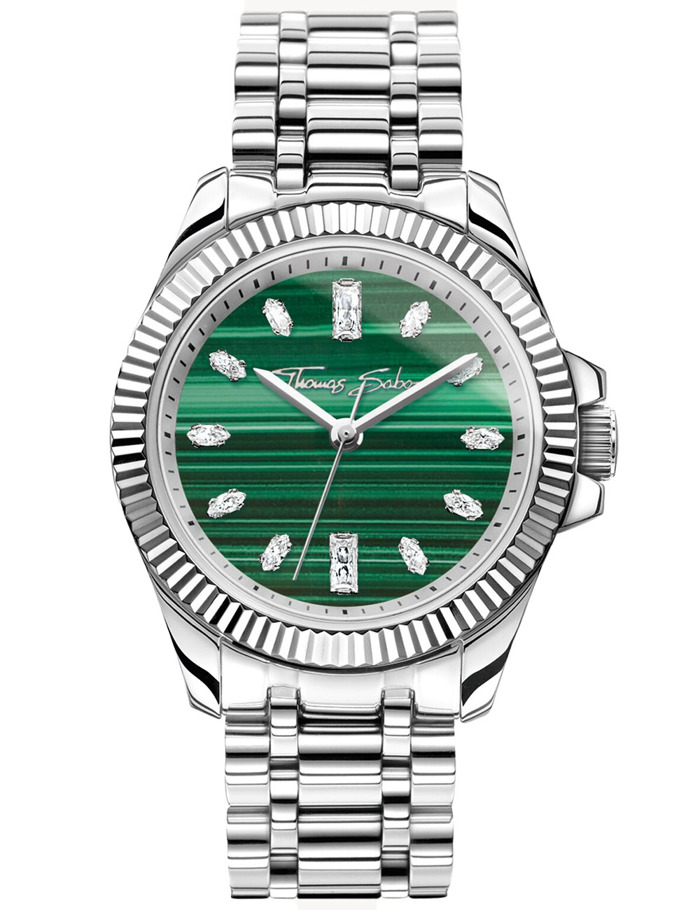 Thomas Sabo WA0434 Ladies Watch Divine Jewellery Stone Silver-Colored 33mm 5ATM 