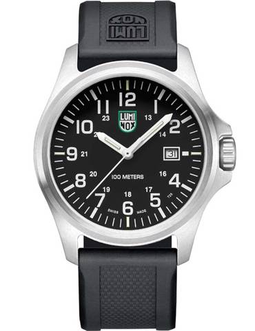 Luminox Patagonia Steel Ρολόι Μπαταρίας με Μαύρο Καουτσούκ Λουράκι X2.2501