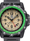 Luminox Commando Raider Dual Time Roloi Batarias me Mavro Kaoutsouk Louraki XL.3321