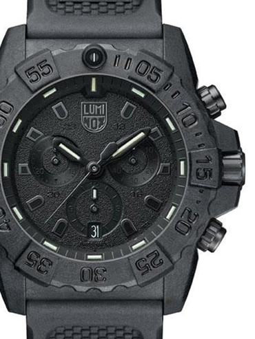 Luminox Navy Seal Ρολόι Χρονογράφος Μπαταρίας με Μαύρο Καουτσούκ Λουράκι XS.3581.BO