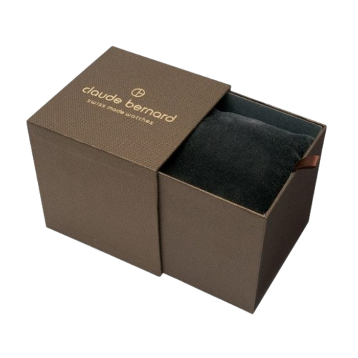 Claude Bernard Classic ST50 Roloi Xronogafos Batarias me Mavro Dermatino Louraki 10247-3C-NB