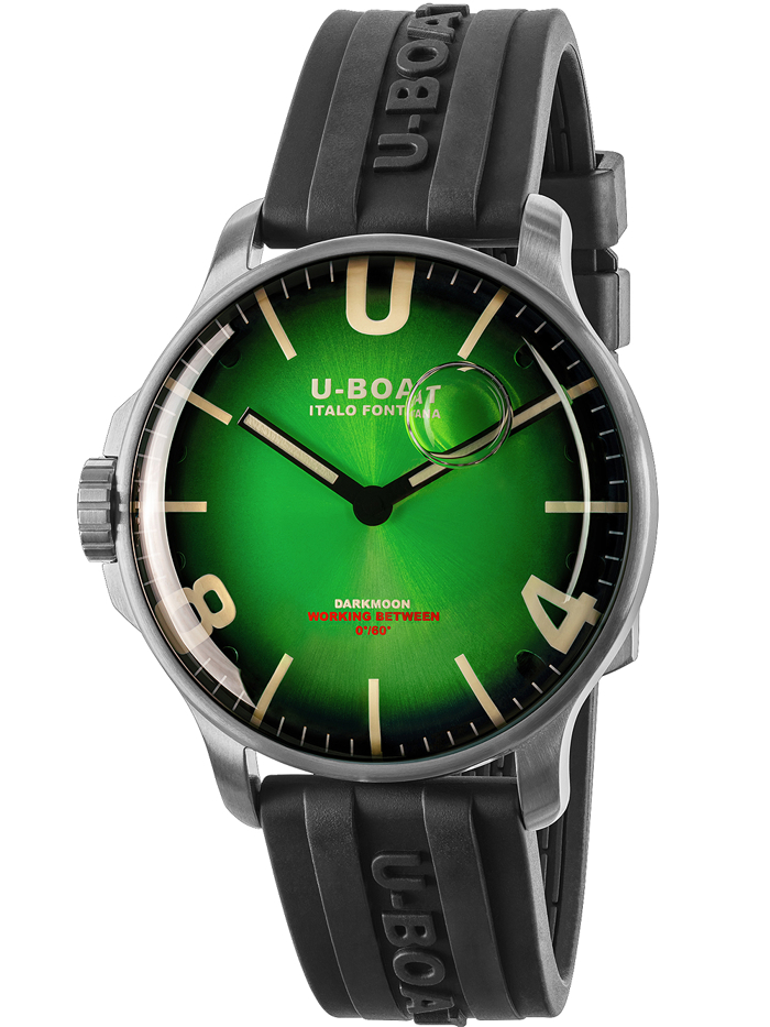 U-Boat 8702/E Darkmoon Green SS Soleil 44mm 5ATM