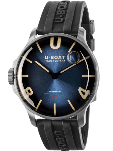 U-Boat 8704/E Darkmoon Blue SS Soleil Mens Watch 44mm 5ATM