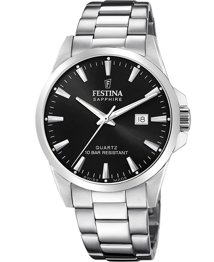 Festina Roloi Batarias me Asimi Metalliko Brasele F20024/4