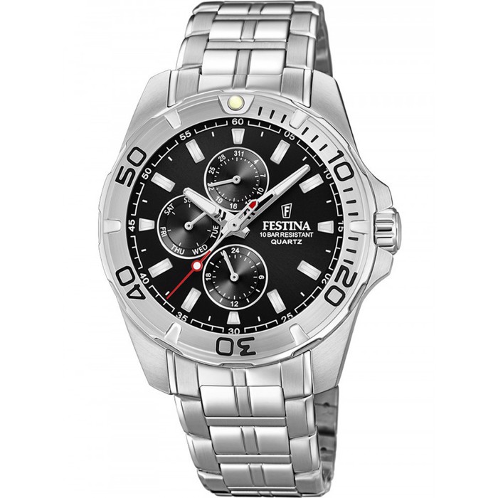 Festina Sport Roloi Batarias me Asimi Metalliko Brasele F20445/3
