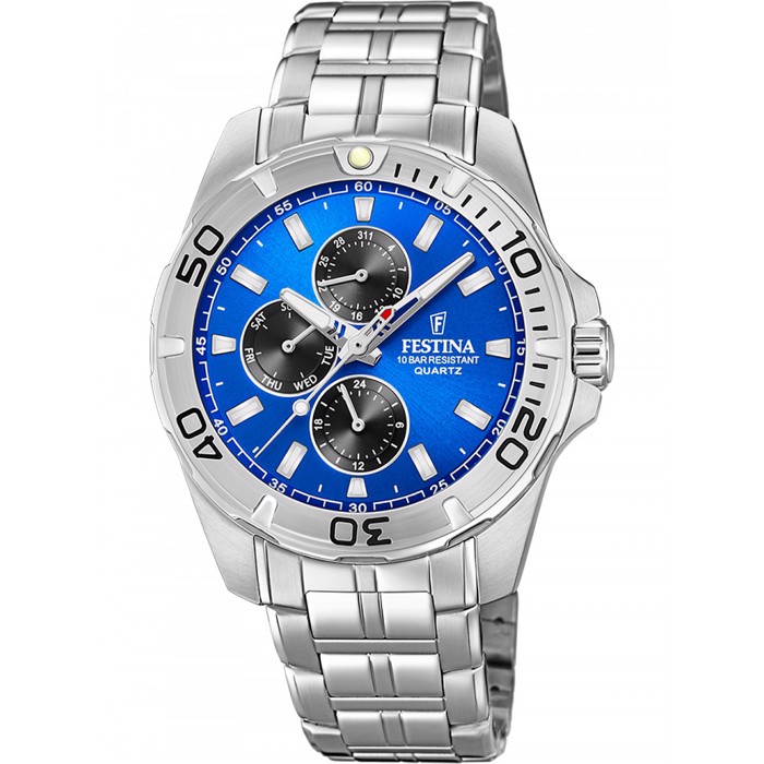Festina Sport Roloi Batarias me Asimi Metalliko Brasele F20445/4