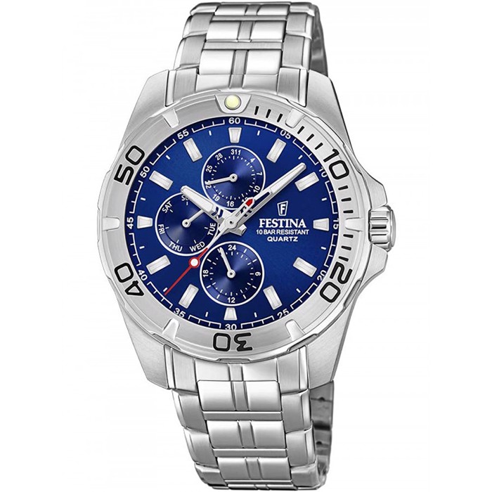 Festina Sport Roloi Batarias me Asimi Metalliko Brasele F20445/5