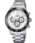 Festina Roloi Xronogafos Batarias me Asimi Metalliko Brasele F20575/1