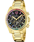 Festina Roloi Xronogafos Batarias me Xruso Metalliko Brasele F20609/3