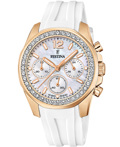 Festina Roloi Xronogafos Batarias me Lefko Kaoutsouk Louraki F20611/1