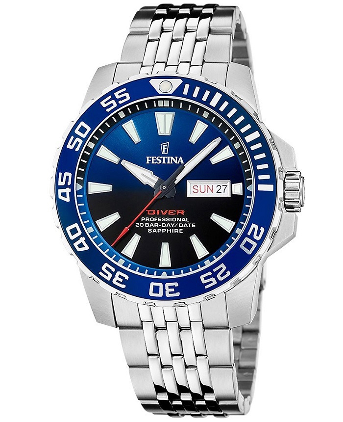Festina Roloi Batarias me Asimi Metalliko Brasele F20661/1
