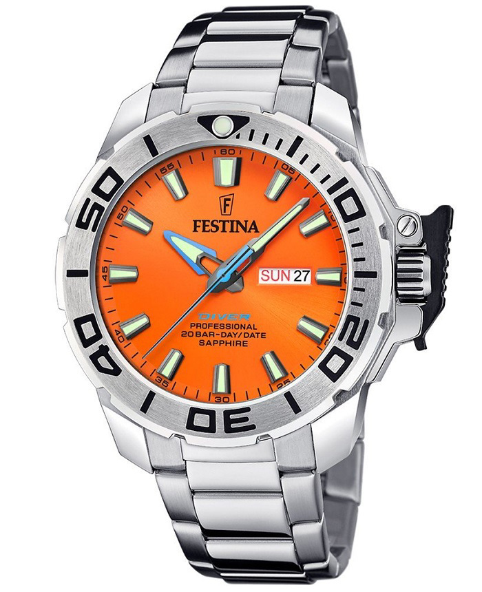 Festina Roloi Batarias me Asimi Metalliko Brasele F20665/5