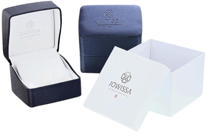 Jowissa LeWy Roloi Xronogafos Batarias me Mavro Dermatino Louraki J7.125.L