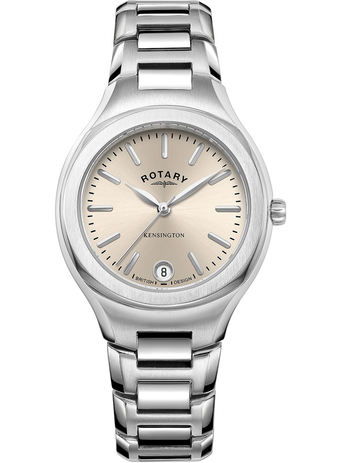 Rotary Kensington Roloi Batarias me Asimi Metalliko Brasele LB05105/03