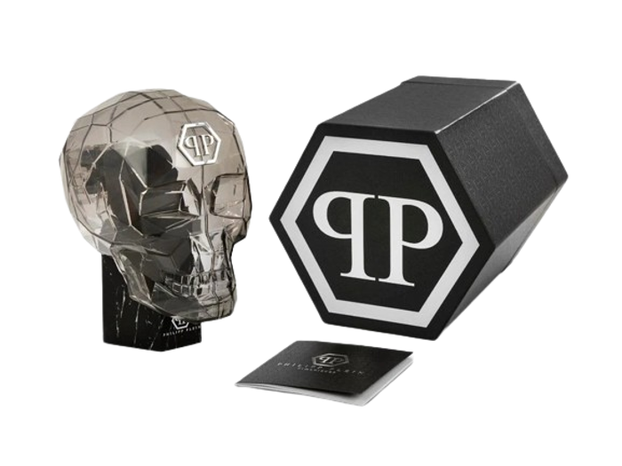 Philipp Plein The Hexagon Roloi Batarias me Mavro Kaoutsouk Louraki PW1BA0323