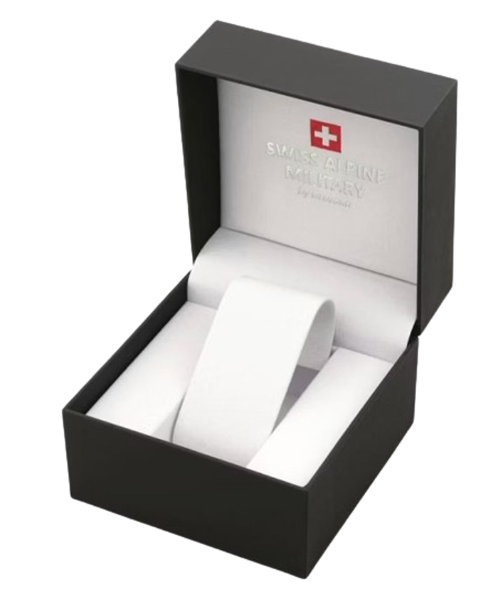 Swiss Alpine Military by Grovana Roloi Xronogafos Batarias me Mavro Kaoutsouk Louraki SAM7063.9837